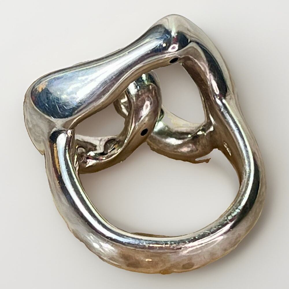 Indigo Falls 925 Sterling Electroform Heart Statement Ring Pendant Sz 7.5-8 - Picture 11 of 16